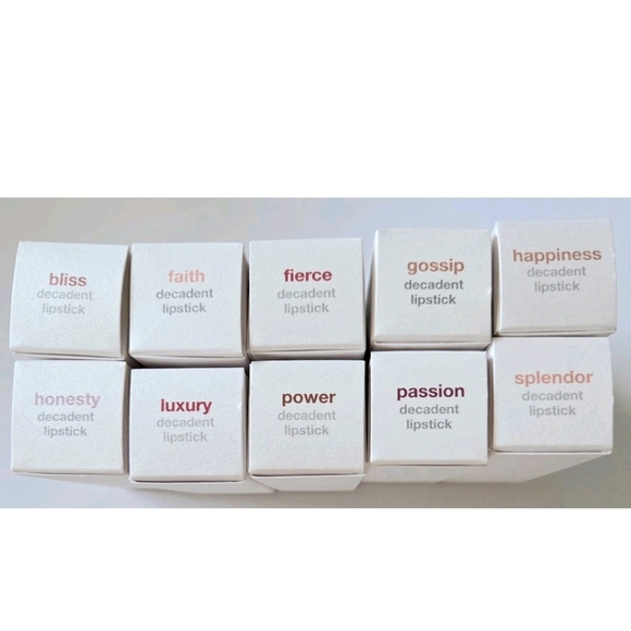 LOT OF 10 TIGI DECADENT LIPSTICK ALL NEW IN BOXES DIFFERENT COLORS